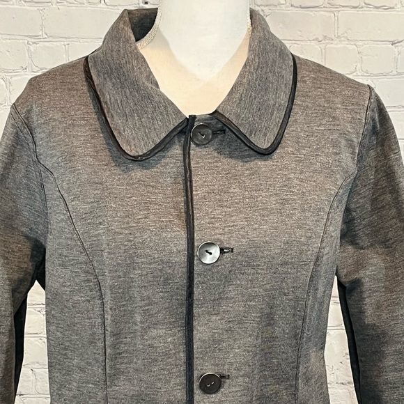 CHICO'S Jacket Reversible Plaid/Gray-Large - Picture 3 of 7